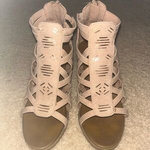 MIA Blush Cutout Sandals